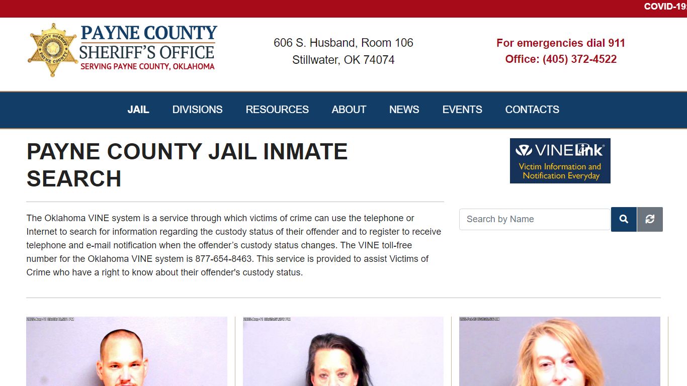 Inmate Search - Payne County Jail